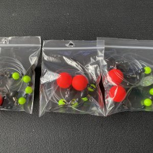 NEW Pulley Pop Up Plaice Bling Rigs Twin Holographic Blades x 3 Rig Pack